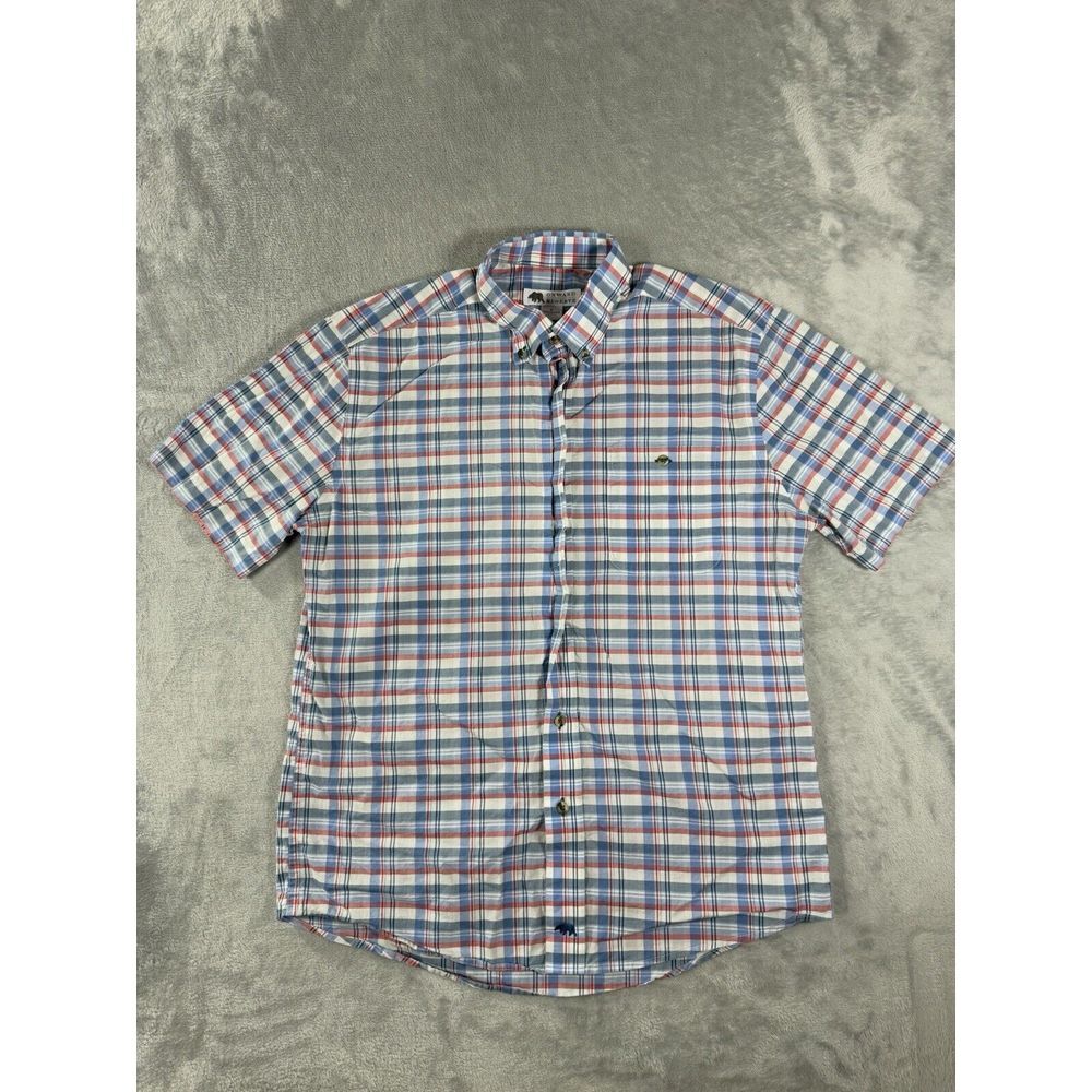Onward Reserve Shirt Mens Small Plaid Short Sleeve Button Up